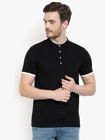 Glito Men's Black Henley T-shirts