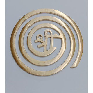                       KESAR ZEMS North-West/Vayavey Brass Helix  Vastu Energy Helix (15 x 15 x 0.3 Cm) Golden-Circle                                              