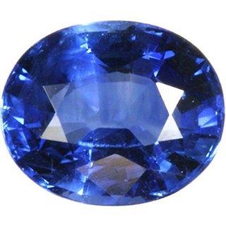 Parushi Gems 10 Ratti Natural Blue Sapphire Oval Cut Faceted Gemstone Neelam Original September Birthstone for Unisex