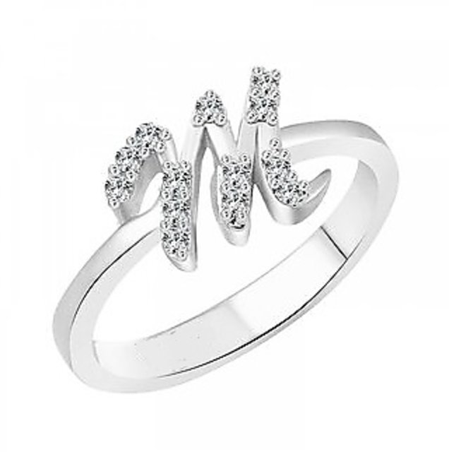 Diamond Alphabet Ring – Maison Miaki