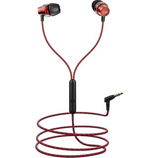 boAt BassHeads 182 Wired Headset (Raging Red, In the Ear)
