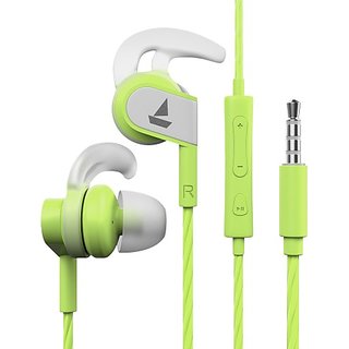 boAt Bassheads 242 Wired Headset (Spirit Lime, In the Ear)