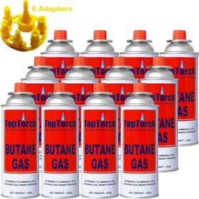 Top Torch Butane Fuel Gas Can Pack 12
