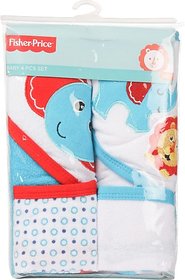Fisher-Price Fisher Price Baby Bath Set Pack of 4 Blue (Elephant) (Blue) 04 -18 months
