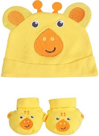 Fisher-Price Fisher Price Baby Cap & Booties Set Pack of 2 Yellow (Giraffe) (Yellow) 04 -18 months