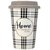 Kookee Ceramic Coffee Mug with Sillicone Lid, Black/ White - 275ml (R4949)