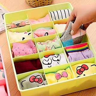 Buy H'ENT 15 grid Plastic Organizer Box with Lid set of 2 Online - Get 43%  Off