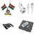 love4ride Combo of Indian Flag with Clock ,Dual Port Car Charger with USB cable Anti slip dashboard Mat and iPOP Door Guard