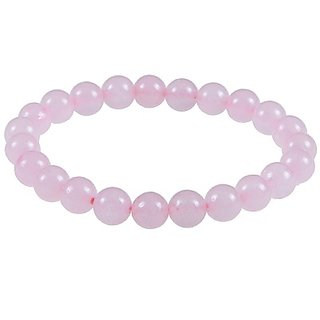                       Certified Rose quartz Stone Bracelet for Men  Women by CEYLONMINE                                              