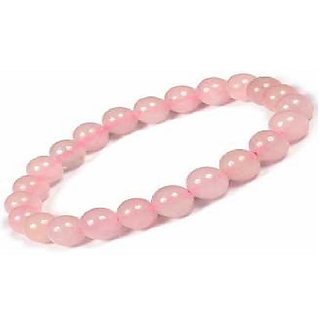                       Natural Rose quartz Bracelet For Girls  by CEYLONMINE                                              