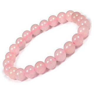                       Bracelet Natural Rose quartz Bracelet For Mens by CEYLONMINE                                              