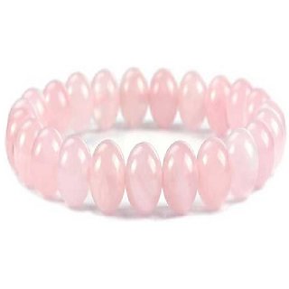                       Rose quartz Bracelet For Adults  by CEYLONMINE                                              
