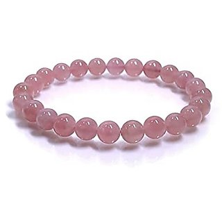                       Rose quartz Bracelet for Unisex by CEYLONMINE                                              