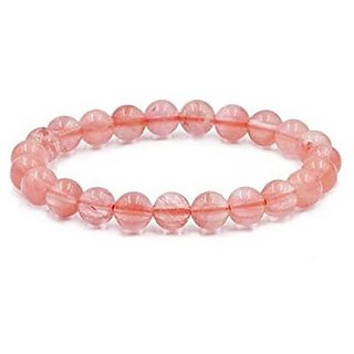                       Rose quartz Bracelet For Girls & Boys by CEYLONMINE                                              