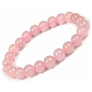                      Rose quartz Bracelet for Girls & Women by CEYLONMINE                                              