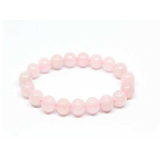                       Lab Certified Stone 100% Original Rose quartz Bracelet for unisex by CEYLONMINE                                              