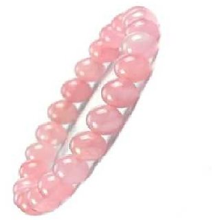                       Natural Lab Certified  100% Original Rose quartz Bracelet for Men & Women by CEYLONMINE                                              