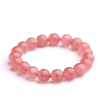                       natural Rose quartz Stone Bracelet for unisex by CEYLONMINE                                              