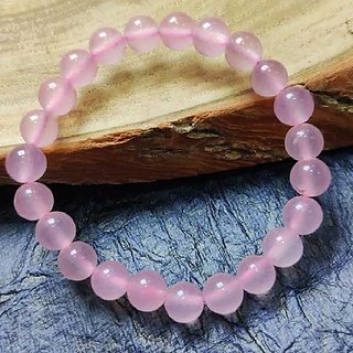                       100 Natural  Rose quartz Bracelet by CEYLONMINE                                              