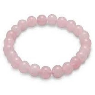                       Natural Rose quartz Stone Unheated Lab Certified  Bracelet by CEYLONMINE for Men & Women                                              