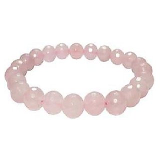                       Certified Rose quartz Stone Bracelet for Men  Women by CEYLONMINE                                              