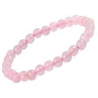                       Certified Rose quartz Stone Bracelet for Men  Women by CEYLONMINE                                              