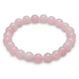                       Natural Lab Certified  100% Original Rose quartz Bracelet for Men & Women by CEYLONMINE                                              