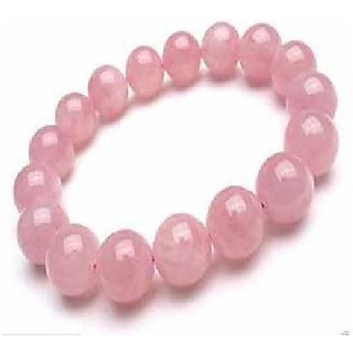                       Rose quartz original & lab certified Bracelet for astrological purpose by CEYLONMINE                                              
