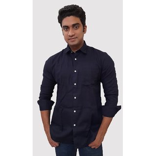                      Mens Cotton Solid Full Sleeve Shirt                                              
