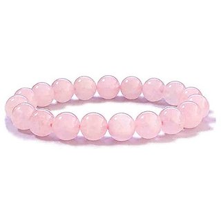                       100 Natural  Rose quartz Bracelet by CEYLONMINE                                              