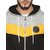 UrGear Mens Multicolor Block Long Sleeve Hooded Neck Full Open Zip Sweat Shirt With Pocket
