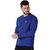 UrGear Mens Blue Long Sleeve Plain Round Neck Sweat Shirt With Badge