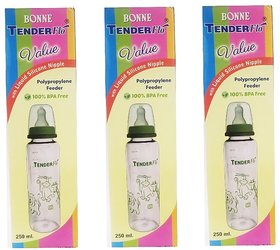 Bonne Tender Flo Value Feeding Bottles (250gm3) (Pack of 3)