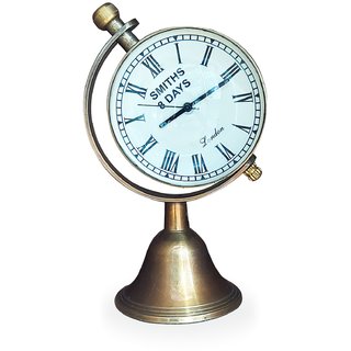                       Gola International Smiths 8 Days Half Moon Desk Clock Table Accessories Royal Look Antique Watch                                              