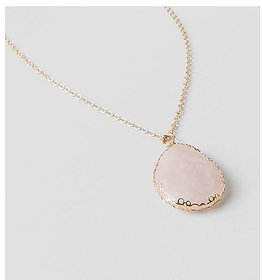 6 Ratti  rose quartz Pendant with Natural Gold Plated  rose quartz Without chain by Jaipur Gemstone