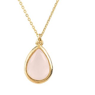                       5 Carat  rose quartz Pendant with lab Report Gold Plated  rose quartz Without chain by Jaipur Gemstone                                              