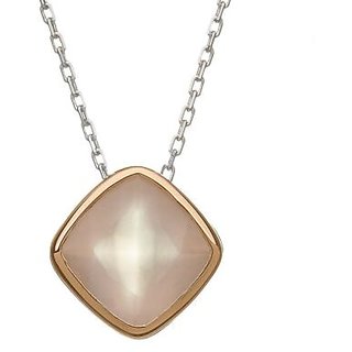                       100 % Original Certified Stone 5.25 Carat  rose quartz Gold Plated Pendant Without chain By Jaipur Gemstone                                              