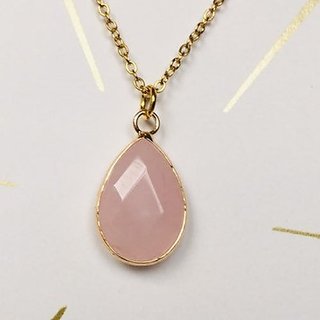                       5.25 Ratti rose quartz pure Gold Plated Pendant for Unisex Without chain by Jaipur Gemstone                                              