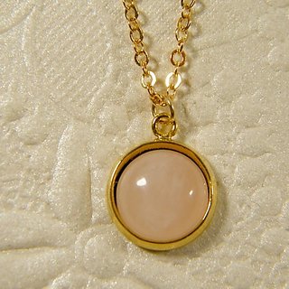                       Certified  rose quartz 5.5 Carat Astrological Stone Gold Plated Pendant Without chain By Jaipur Gemstone                                              