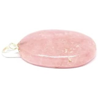 100% Real 8 Ratti rose quartz Without chain gold plated Pendant by Jaipur Gemstone