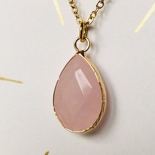                       8.25 RATTI Gold Plated rose quartz Pendant Without chain by Jaipur Gemstone                                              