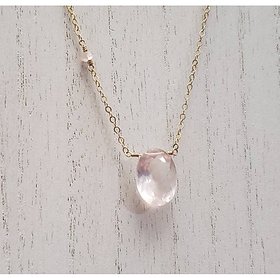 9.5 Carat Stone rose quartz Gold Plated Pendant Without chain by Jaipur Gemstone