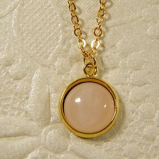                       Certified  rose quartz 9.5 Carat Astrological Stone Gold Plated Pendant Without chain By Jaipur Gemstone                                              