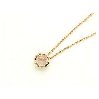 Pendant 9.5 ratti Natural  rose quartz Gold Plated Pendant Without chain by Jaipur Gemstone
