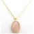 9.5 Ratti rose quartz Gold Plated Pendant With Astrological Stone Without chain by Jaipur Gemstone