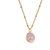 9.5 ratti  Pendant Natural  rose quartz Without chain Gold Plated Pendant by  Jaipur Gemstone