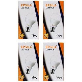                       Epsila 9W LED Bulbs (Pack of 4, Cool Day Light, B22)                                              