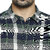 HFN'S - Men Casual Cotton Shirt with Checks Pattern - Green / Blue