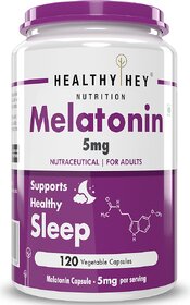 Sleep Aid Melatonin 120 Vegetable Capsules - Promotes Sleep And Relaxation