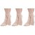 N2S NEXT2SKIN Women's Cotton Low Ankle Length Thumb Socks - Pack of 3 Pairs (Skin:Skin:Skin)
